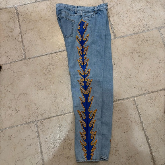 SANDRO PARIS flame jeans high rise straight leg light blue denim size 6 … - Picture 7 of 13